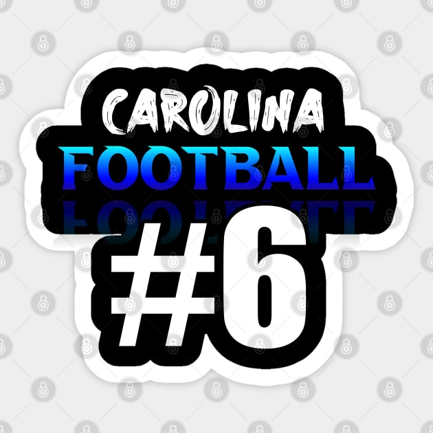 Carolina Football #6 Jersey - Graphic Sports Sticker by MaystarUniverse